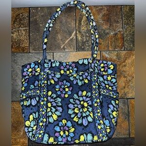 Vera Bradley Campus Tote Retired Indigo Pop Pattern